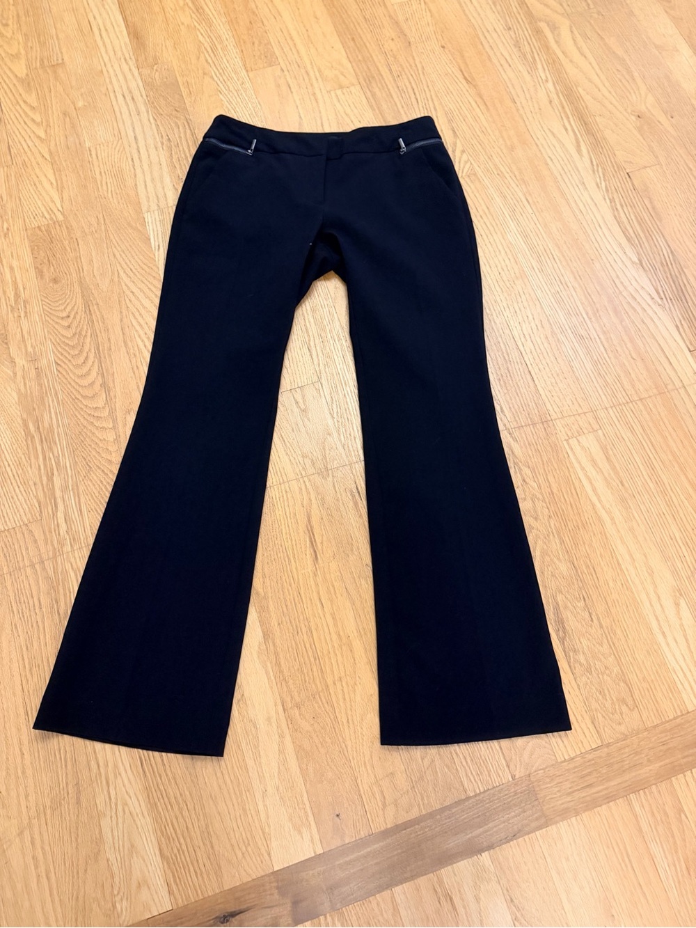 Women's Size 2 Petite Black Boot-Cut Flare Pants — Tailored Stretch GUC